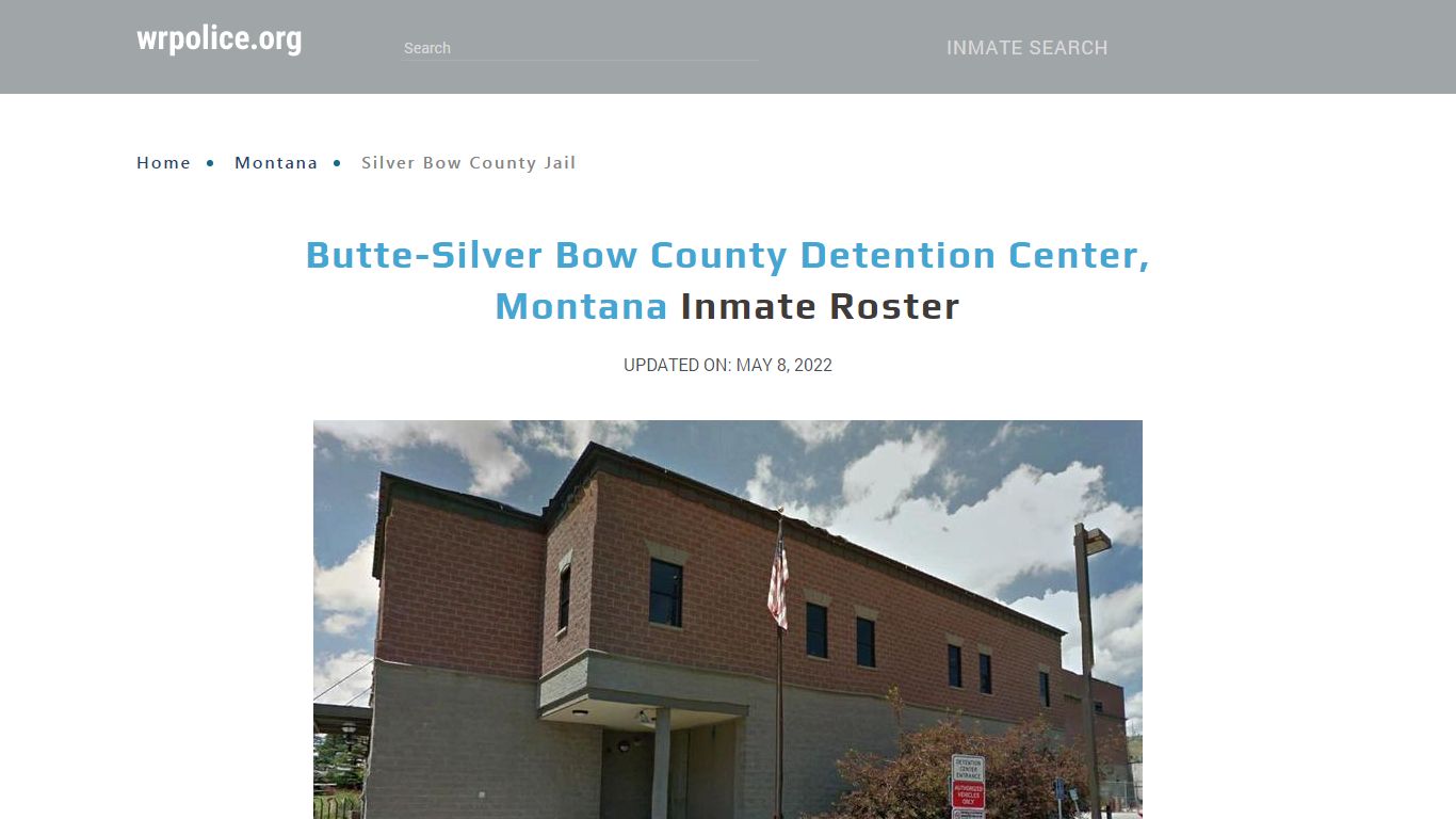 Butte-Silver Bow County Detention Center, Montana - Inmate ...